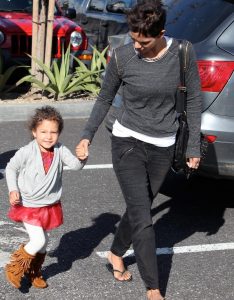 Halle Berry with Nahla shopping in Los Angeles .