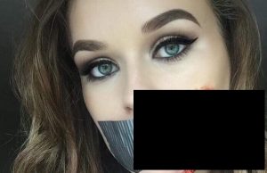 nainen-maski-kammottava-veri-sensuroitu